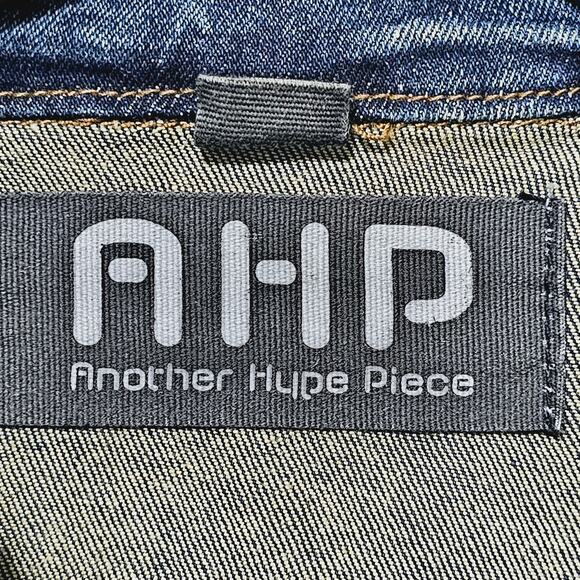AHP Another Hype Piece Jean Flannel Jacket Mens Sz S NWOT Streetwear Y2K Hip Hop - Picture 5 of 8